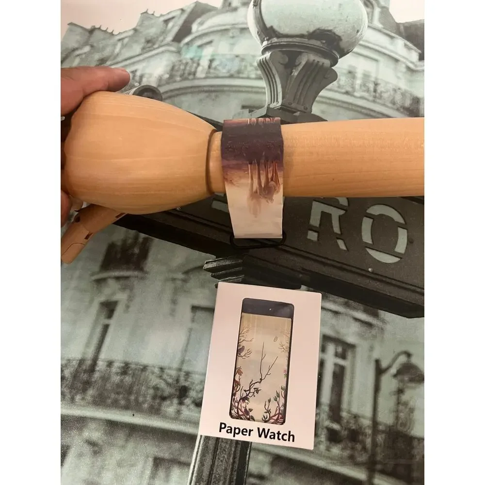 Waterproof Watch Unisex Digital Wristwatch Printed Casual Paper Watch